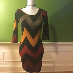 Sexy multicolored party dress.